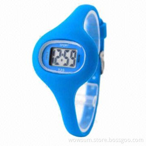 Fashion Digital Silicone Watch, Digital Movement, Eco-friendly Material and Waterproof